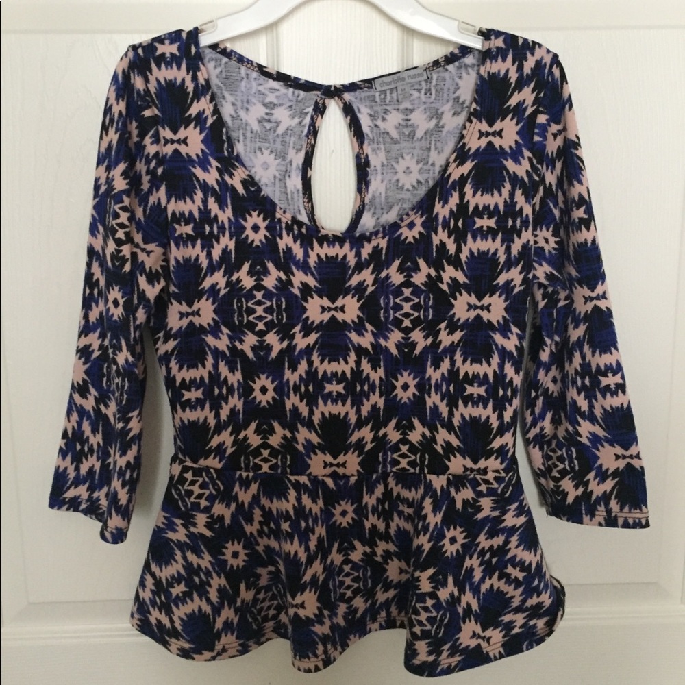 Quarter length peplum top